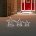 thumbnail image 3 of Northlight LED Lighted Stars Christmas Outdoor Decorations - 13.75" - White -Set of 3, 3 of 7