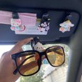 Cartoon Kawaii Cinnamoroll Kuromi Pochacco Glasses Clip Cute Car