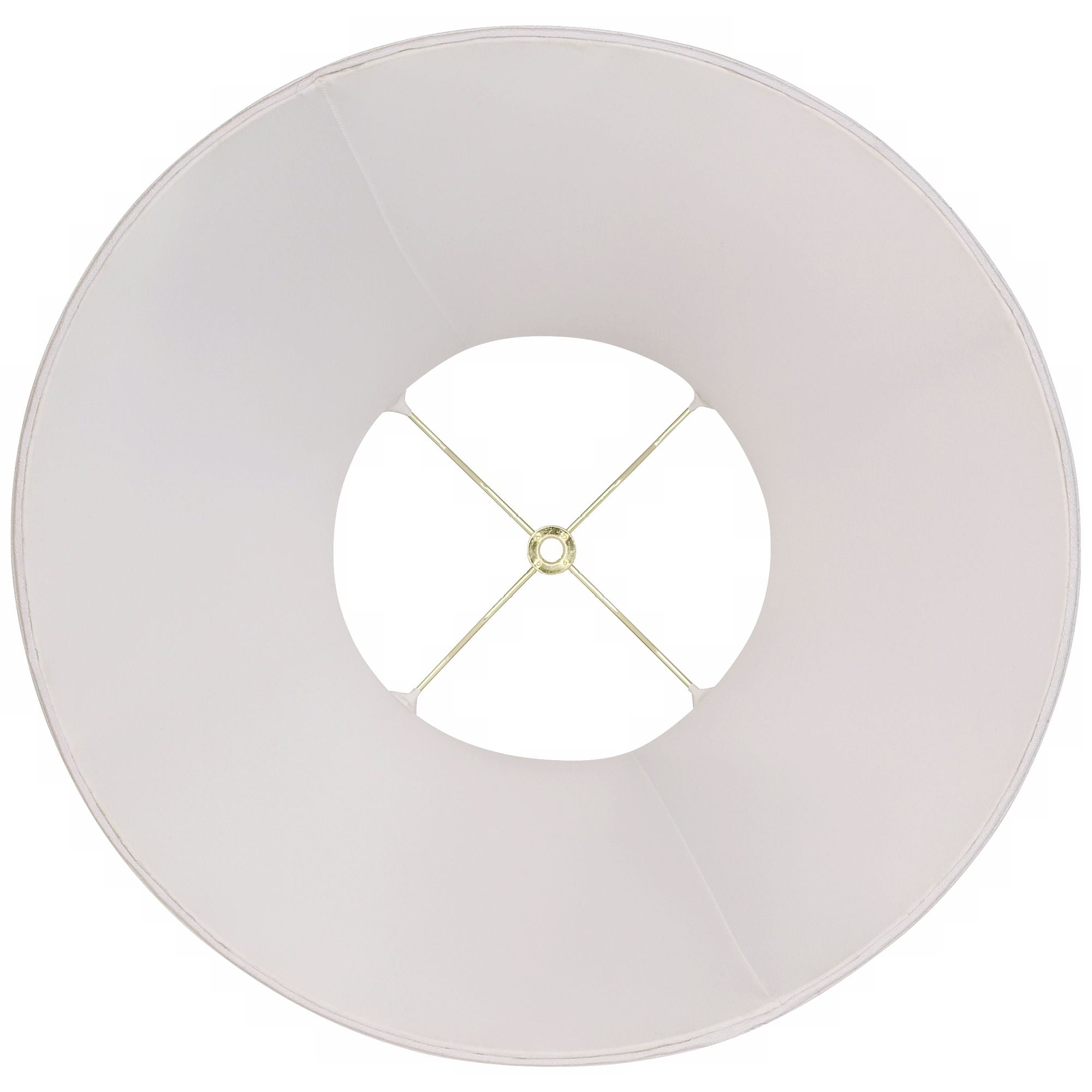 Imperial Shade White Large Bell Lamp Shade 9" Top x 18" Bottom x 13" Slant x 12.5" High (Spider) Replacement with Harp and Finial