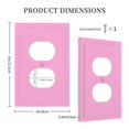 thumbnail image 3 of Fotbe Pink Print Duplex Receptacle Wall Plate, 1-Gang 5.0" x3.0" Wall Outlet Covers, Dual Outlet Faceplates Covers, Color-matched Screws Included-Style S, 3 of 6