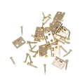 thumbnail image 2 of Yuangui 24pcs 1/12 Mini House Miniature Furniture Cabinet Closet Mini Hinges with 96pcs Screws (Golden), 2 of 10