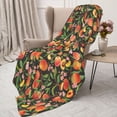 thumbnail image 3 of Rateoe Fruits Peach Pattern Flannel Throw Blanket, Ultra-soft Blanket for Bed, Couch, Car, Hypoallergenic Anti-pilling blanket-50"x40"(Vertical), 3 of 6