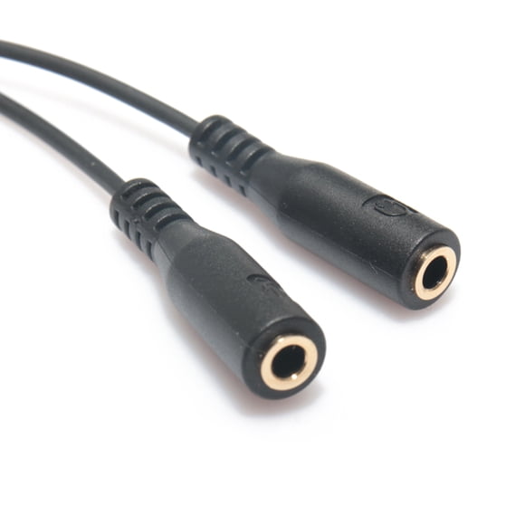 CHICHUMID Cable Divisor Y Audio 3.5mm En Color Negro Para Uso Con Computadoras Y Laptops
