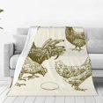 thumbnail image 1 of Balery Chickens Manta de Felpa Suave y Acogedora – Cobija de Franela Aterciopelada para Cama, Lavable y Cálida para Sofá, Mascotas, Transpirable-50"x40", 1 of 7