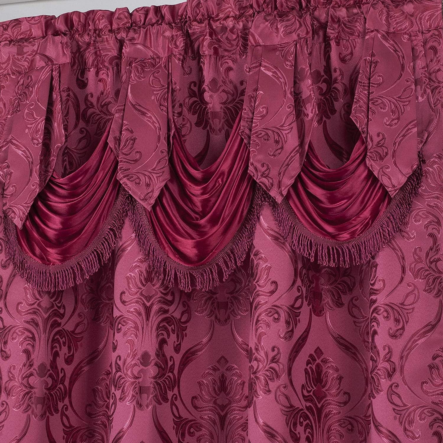 All American Collection 4 Piece Modern Style Rod Pocket Sheer Curtains, 54” x 84” (4 Panels)
