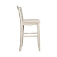 thumbnail image 2 of Linon May Full Back Wood Bar Stool, 30" Seat Height, White Wash Finish, 2 of 5