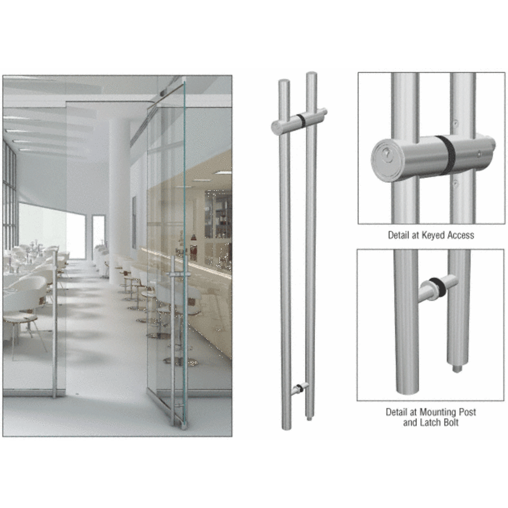 CRL Brushed Stainless 48" Locking Ladder Pull LLP48BS