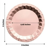 Efavormart 25 Pack | 9" Geometric Metallic Rose Gold Foil Dinner Paper ...