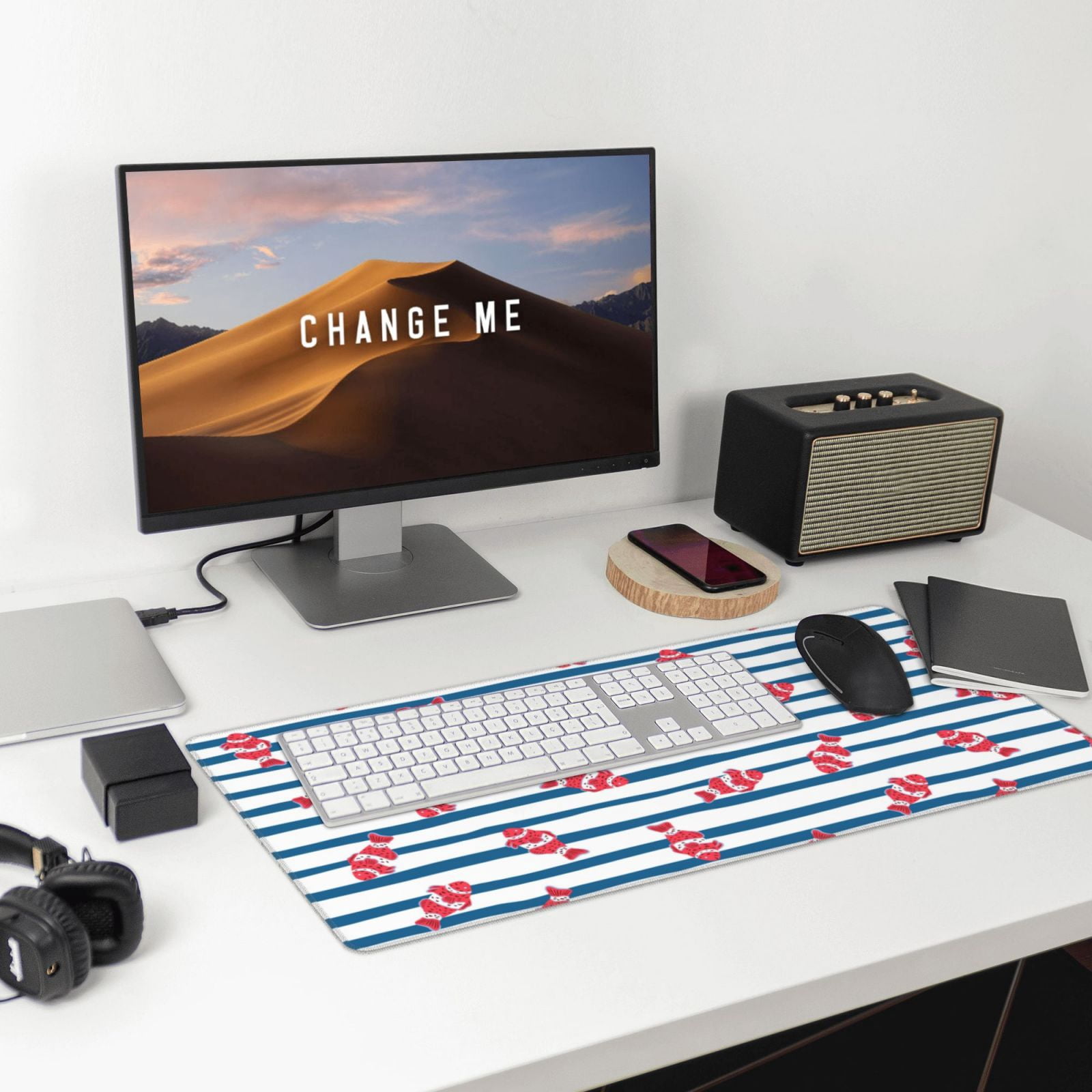 Kdxio Clown Fish Print Large Gaming Mouse Pad,Non-Slip Base,Water Resist Keyboard Pad for Gamer,Office & Home,29.5 x 15.8 in