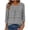 Black, variant on Women Striped 3/4 Sleeve Athletic Tunic Top Stretch Jersey Pullover for Activewear