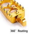 thumbnail image 3 of Hopider CNC Wide Foot Pegs 360° Roating MX Chopper Bobber Style for harley Dyna Sportster Fatboy Iron 883,Gold, 3 of 7