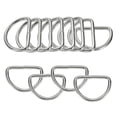 thumbnail image 1 of Uxcell 20-Pack Hebillas en D, 1-1/2 Pulgadas Hebillas Metálicas en D No Soldadas para Bolsos/Delantales/Cinturones/Collares para Mascotas, Hardware de Anillo en D Semicircular [Gris Plateado], 1 of 6