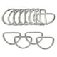 thumbnail image 1 of Uxcell 20-Pack Hebillas en D, 1-1/2 Pulgadas Hebillas Metálicas en D No Soldadas para Bolsos/Delantales/Cinturones/Collares para Mascotas, Hardware de Anillo en D Semicircular [Gris Plateado], 1 of 6