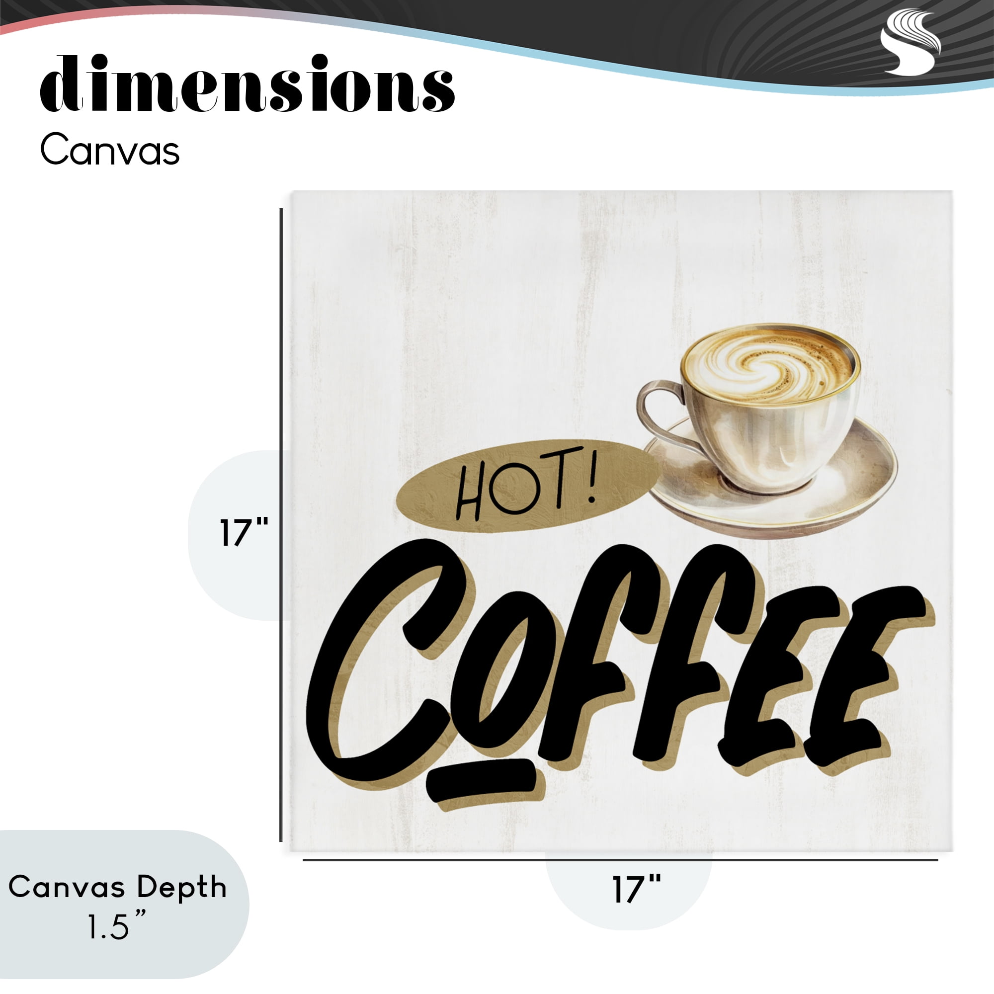 Stupell Industries Retro Fresh Hot Coffee Canvas Wall Art, design by Kim Allen