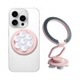 thumbnail image 1 of wonima11 Magnetic Phone Holder wtih Suction Cup, Multifunctional Cell Phone Stand, Mount, Ring Grip, Kickstand Compatible with iPhone 16/15/14/13/12 Series and Magsafe Case (Pink), 1 of 1