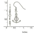 thumbnail image 2 of Stainless Steel Polished Anchor Dangle Shepherd Hook Earrings, 2 of 6