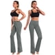 thumbnail image 3 of Pantalones de yoga BUBBLE-LIME, cintura alta, corte de botas, nailon, verde oliva, 3 of 7