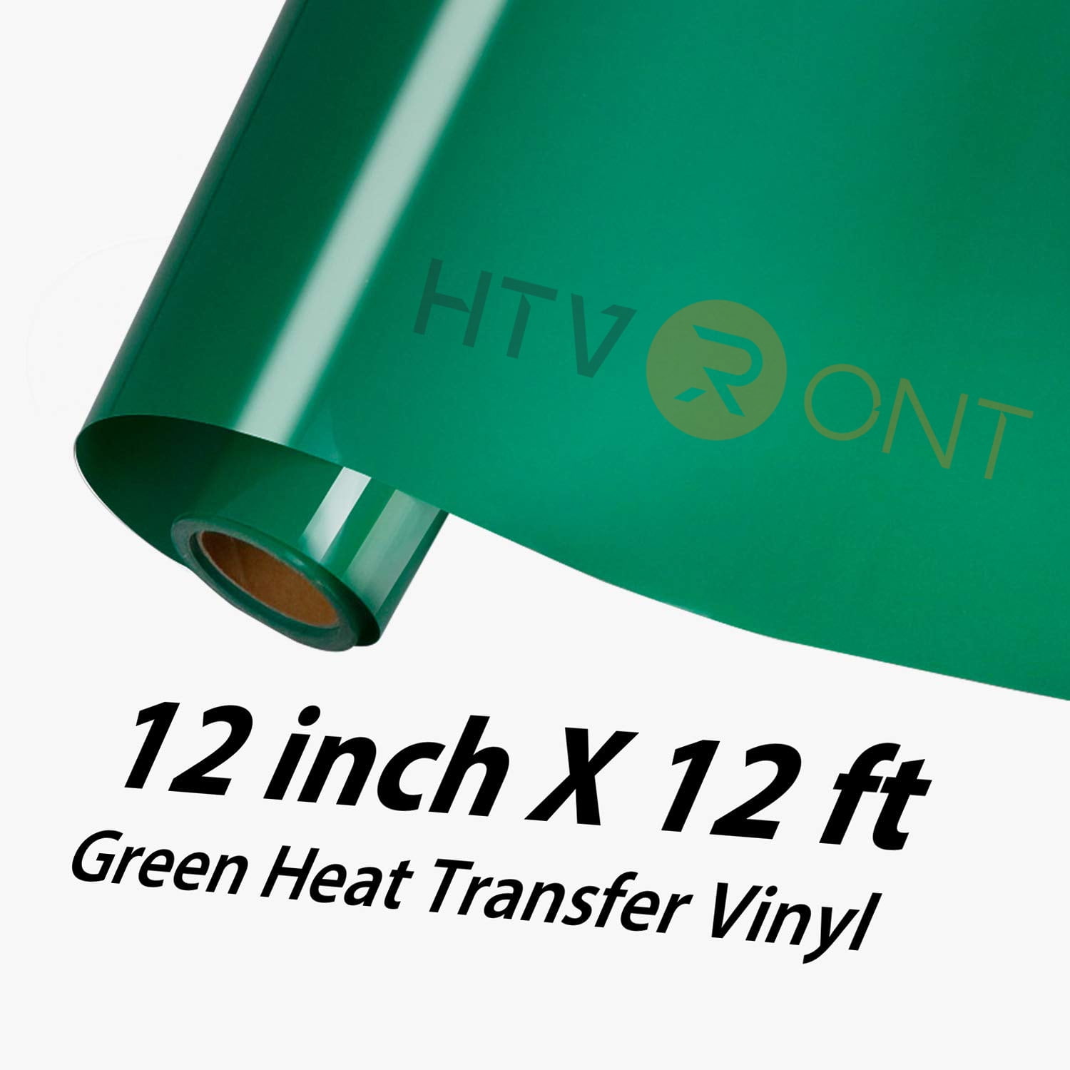 Green HTV Heat Transfer Vinyl Roll: 12 x 12FT Green HTV Vinyl for Shirts -  Easy to Cut & Weed Iron on Vinyl for Clothes(Green) 
