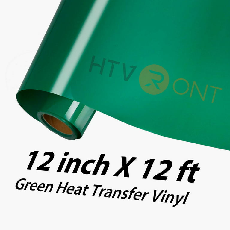 HTV Iron on Vinyl 12Inch by 12ft Roll HTV Heat Transfer Vinyl for T-Shirt  HTV Vinyl Rolls for All Cutter Machine - Easy to Cut & Weed for Heat Vinyl