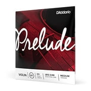 DAddario Prelude Violin String Set, 4/4 Scale Medium Tension Solid Steel Core, Warm Tone, Economical and Durable Educators Choice for Student Strings Sealed Pouch to Prevent Corrosion, 1 Set