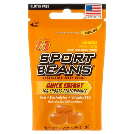Orange Sport Beans - Jelly Belly - Sport Beans Energizing Jelly Beans Orange - 1 oz.