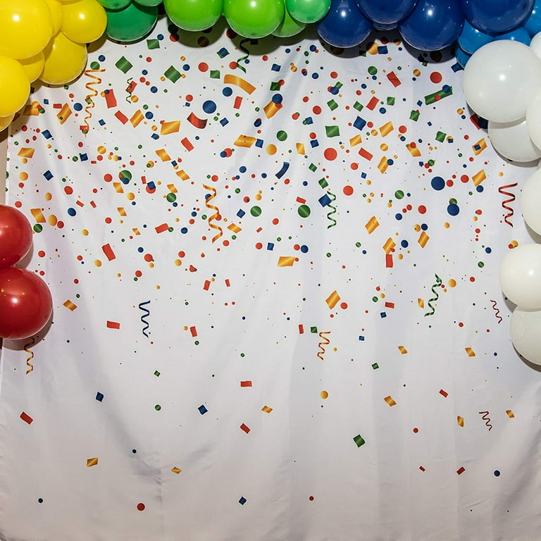 Happy Birthday Photo Booth Backdrop - Colorful Confetti Party