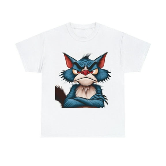 Adult Cat T Shirt Grumpy Cat Art Tee Cool Retro Pet Lover Gift Humor Cartoon