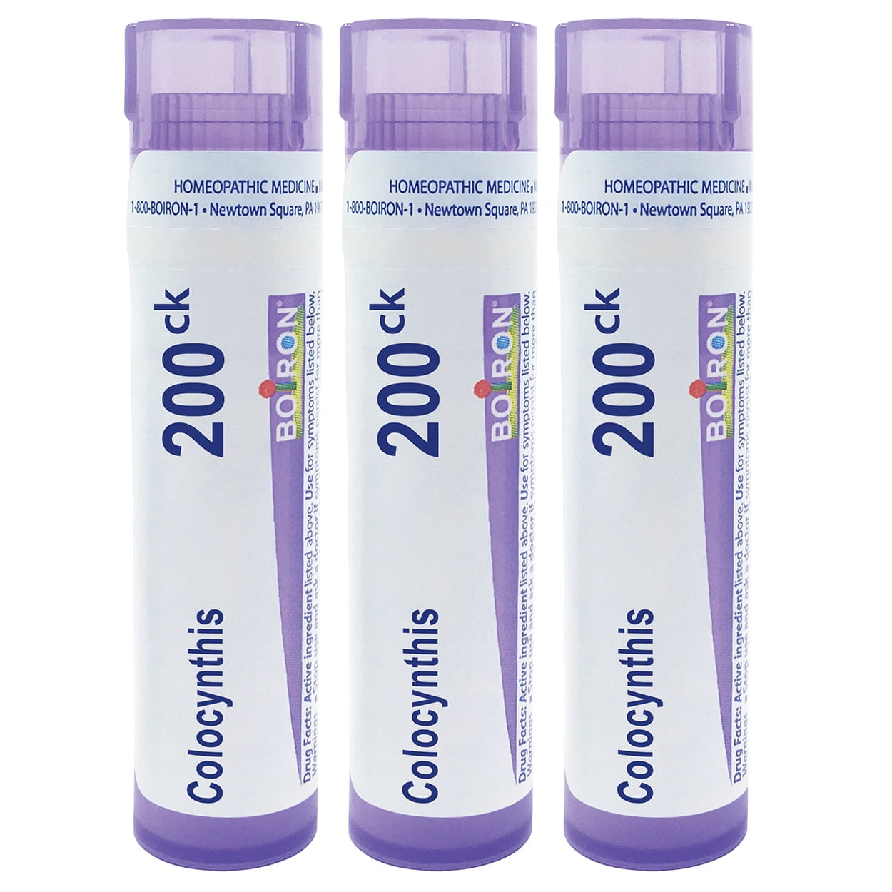Boiron Colocynthis 200CK, Homeopathic Medicine for Abdominal Cramps Improved By Bending Over, 3 Count (3 x 80 Pellets)