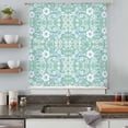 thumbnail image 5 of Light Green Blue Floral Sheer Curtains 108 Inches Extra Long, Vintage Pastoral Botanical Light Filering Curtains, Privacy Drapes Simi Floor to Veiling Curtain for Living Room Bedroom Window Treatment, 5 of 9