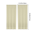 thumbnail image 2 of Sheer Curtains 2 Panels - Light Filtering Privacy Sheers for Living Room/Bedroom, Light Filtering Transparent Semi Sheer Panel Drapes, Per Panel W52 X L84 inches, 2 of 6