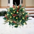 thumbnail image 1 of Cagogo under $5 Artificial Christmas Tree, 18 Inch Artificial Christmas Tree,LED Pre-Lit Tabletop Tree,Decorative Planter Filler with Tripod Stake,8 Lighting Modes Timer Function, 1 of 7