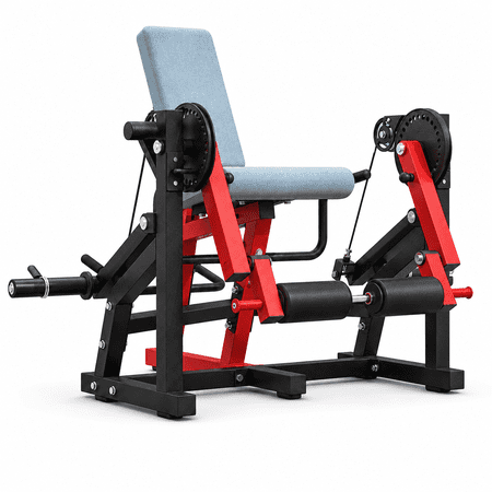 Danrelax Leg Extension and Curl Machine, Plate Loaded Seated Leg Extension & Lying Leg Curl Bench, Unilateral/Bilateral Quad and Hamstring Trainer for Home Gym Lower Body Workout