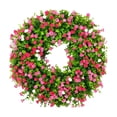 thumbnail image 4 of Guirnaldas de flores artificiales Decoración de la puerta principal Guirnalda floral 50 cm Guirnalda de primavera para la celebración de Rosa Rojo perfecl Corona colgante de puerta delantera, 4 of 8