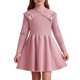 thumbnail image 2 of Suéter de capa base para niña, jersey de punto trenzado, manga larga, cuello redondo, vestido para niña, 2 of 7