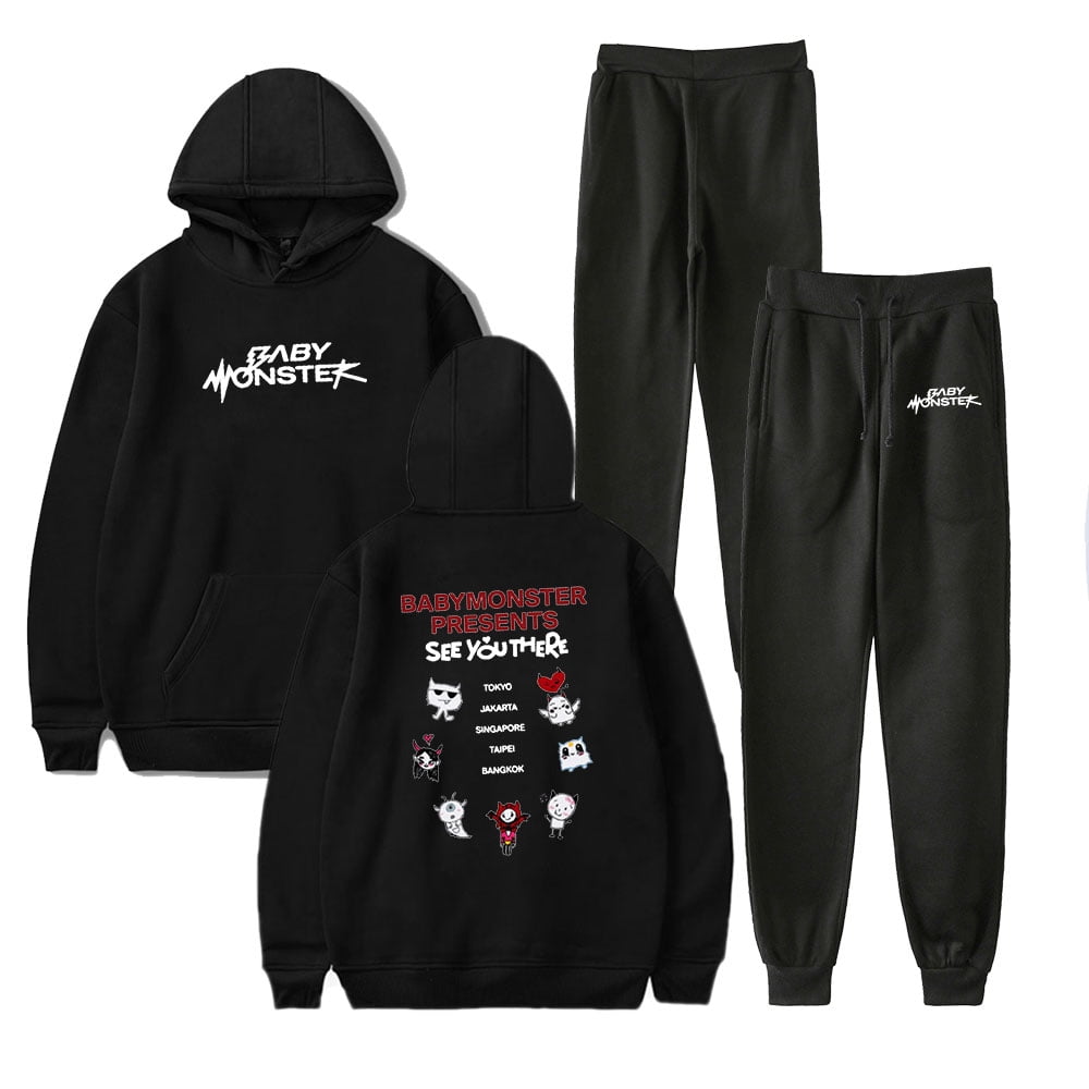 BABYMONSTER SEE YOU THERE Merch Hoodie and SWEATPANTS set pop