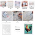 thumbnail image 3 of Paint by Numbers Kit for Adults, Vibrant Rooster Colorful Plumage Paint by Numbers, Easy Paint by Numbers Kit for Adults Beginner, DIY Adult Paint by Number Kits on Canvas, 12x16in Home Decor, 3 of 7