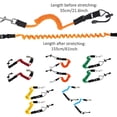 thumbnail image 2 of Naiovety Paquete de 2 Kayak Paddle Leash Cuerda Elástica Canoa Seguridad Tie Cord Portátil Deportes acuáticos Rafting Canotaje Accesorios Ropa Deportiva, Zapatos Rojo, 2 of 6