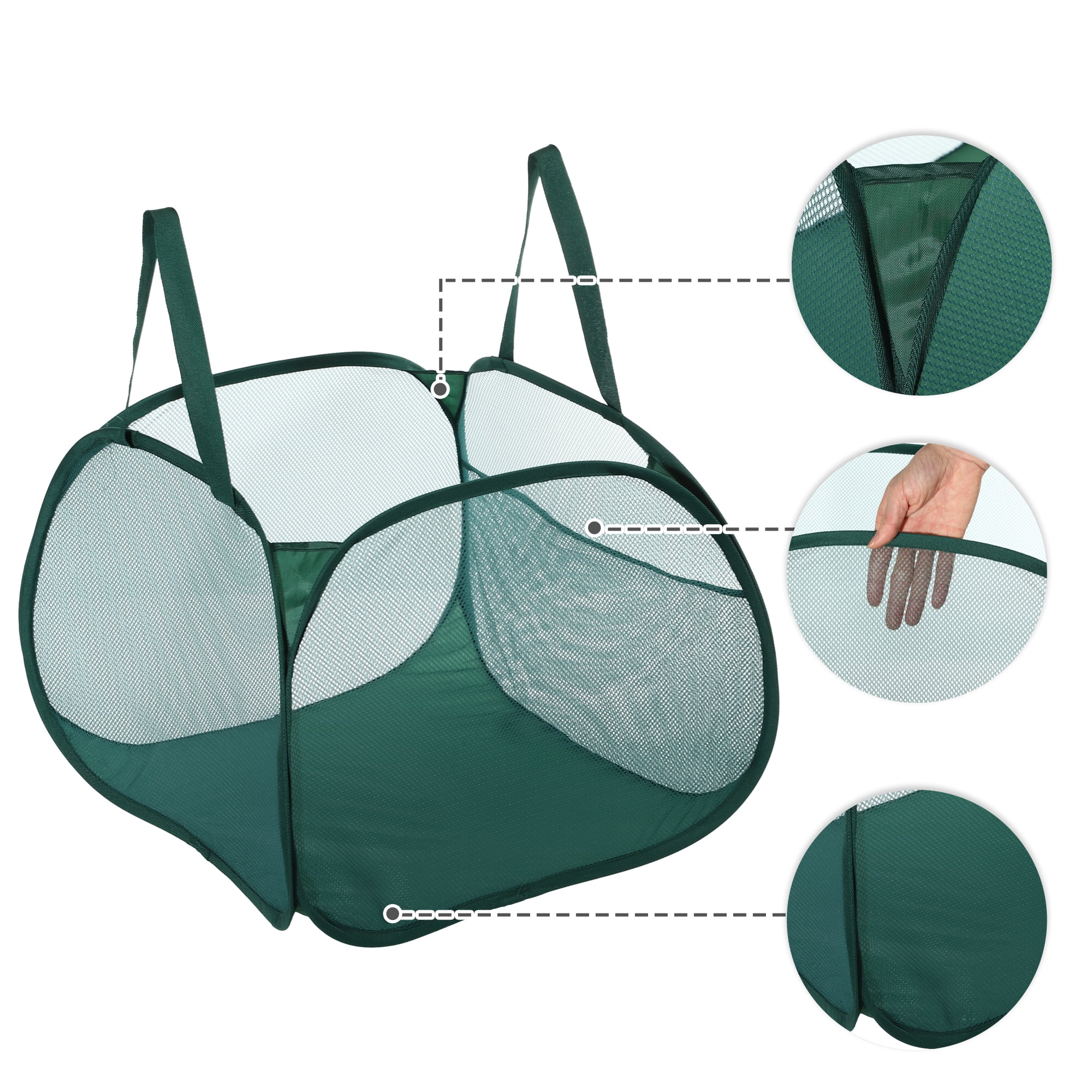 Unique Bargains Hamper Basket for Bathroom 1 Pc Green