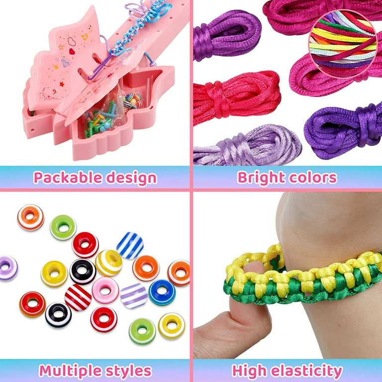 DIY Friendship Bracelet Making Kit, Kids Jewelry String Crafts Set with  Personalized Guitar and Butterfly Shaped Stickers, Travel and Birthday  Christmas Gifts for 6-12 Year Old Girls 