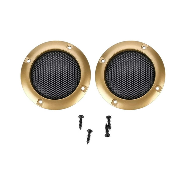 Maoww 2Pcs Speaker Net Cover Car Subwoofer Mesh Enclosure Dustproof Portable Protective Grille Circle Speakers Accessories