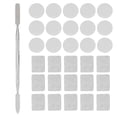 thumbnail image 1 of Pegatinas de metal cuadradas para paletas vacías, pegatinas redondas para paletas de maquillaje de colores para juego de paletas de sombras de ojos, 1 of 9