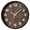 Brown, variant on Decorative Modern Round Wood- Looking Plastic Wall Clock for Living Room, Kitchen, or Dining Room