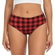 thumbnail image 1 of Fotbe Buffalo Plaid Red Black Calzones Estampados para Mujer – Ropa Interior de Algodón, Cómoda, Suave y Elástica-3X-Large, 1 of 6