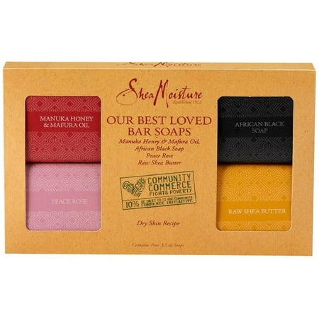 Shea Moisture Manuka Honey & Mafura Oil Our Best Loved Bar Soaps 3.50 oz, 4 (Best Organic Soap For Men)