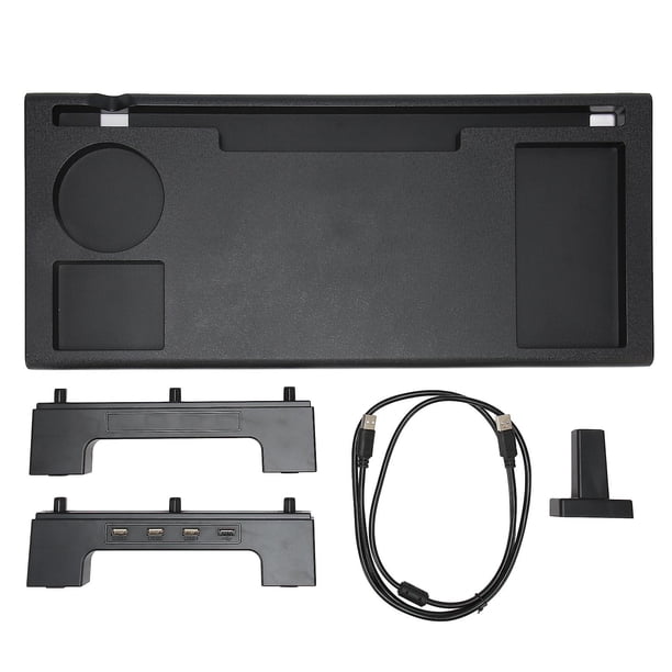 Ergonomic monitor stand with 3 USB outputs, made of sturdy plastic, easy to assemble, for laptop, printer, TV