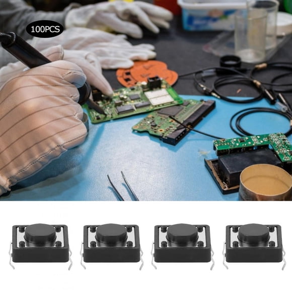 Interruptor microtáctil, 100 piezas Interruptor táctil momentáneo de tacto pulsador Interruptor de botón Los mejores materiales