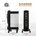thumbnail image 3 of Oil Filled Radiator Heater Metal Black, 3 of 7