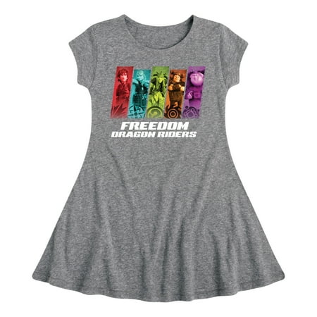 

How to Train Your Dragon - Freedom Riders - Toddler And Youth Girls Fit And Flare Dress