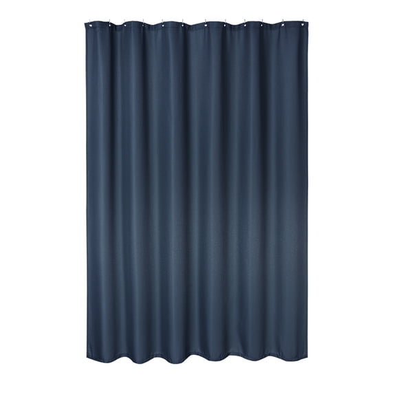 Hotel-Quality Waffle Weave Shower Curtain – Waterproof, Fungus-resistant-Resistant Polyester, Rust-Resistant Metal Grommets, 72x72 Inch – Modern Bathroom Decor, Color: Navy Blue