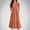 Orange, variant on Kids Girls Summer Beach Maxi Dress Solid Color Ruffle Short Sleeve Flowy Tiered Long Dress Casual Loose Swing Dress with Pockets 6-12 Years